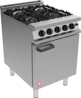 Falcon 4 Burner Dominator Plus Natural/LPG Oven Range G3161 - JD Catering Equipment Solutions Ltd