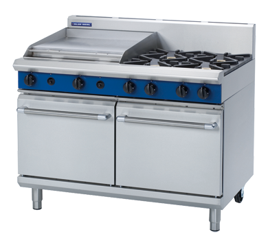 Blue Seal Evolution Series G528B - 1200mm Gas Range Double Static Oven + 600mm griddle