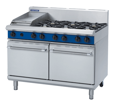 Blue Seal Evolution Series G528C - 1200mm Gas Range Double Static Oven + 300mm griddle