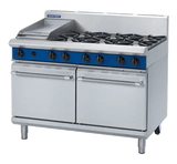 Blue Seal Evolution Series G528C - 1200mm Gas Range Double Static Oven + 300mm griddle - JD Catering Equipment Solutions Ltd