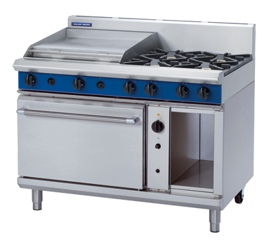 Blue Seal Evolution Series G58B - 1200mm Gas Range Convection Oven + 600mm Griddle