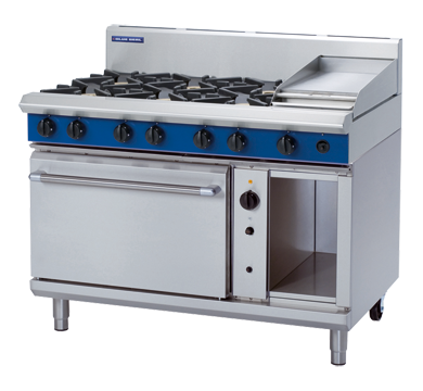 Blue Seal Evolution Series G58C - 1200mm Gas Range Convection Oven + 300mm griddle