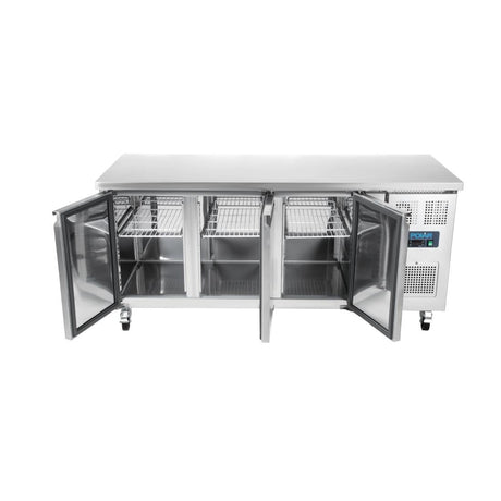 G597 Polar U-Series Triple Door Counter Fridge 417Ltr JD Catering Equipment Solutions Ltd