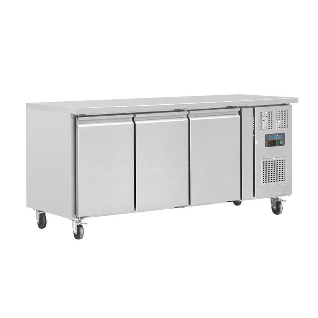 G597 Polar U-Series Triple Door Counter Fridge 417Ltr JD Catering Equipment Solutions Ltd