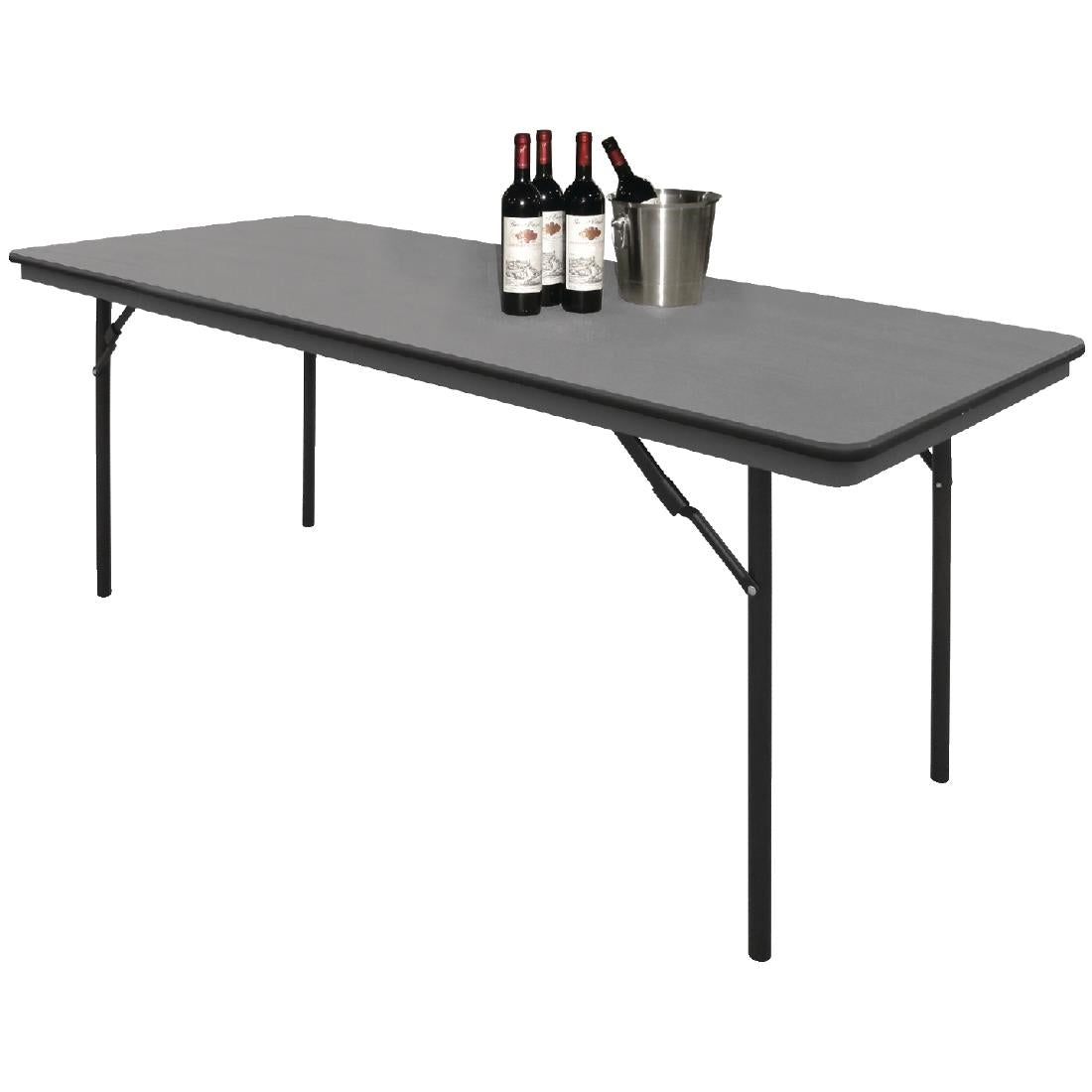 GC596 Bolero ABS Rectangular Folding Table Grey 6ft (Single) JD Catering Equipment Solutions Ltd