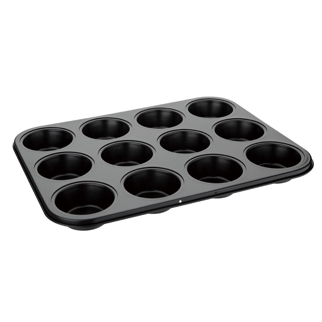 GD011 Vogue Carbon Steel Non-Stick Muffin Tray 12 Cup JD Catering Equipment Solutions Ltd