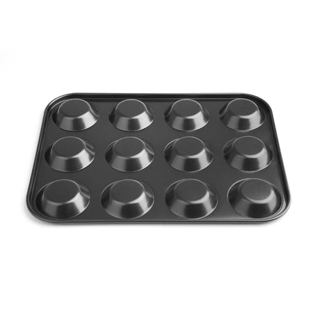GD013 Vogue Carbon Steel Non-Stick Mini Muffin Tray 12 Cup - JD Catering Equipment Solutions Ltd