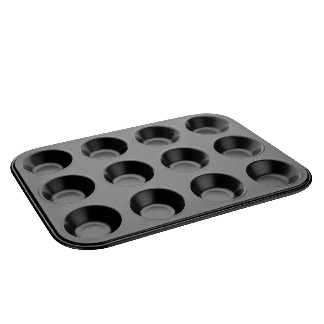 GD013 Vogue Carbon Steel Non-Stick Mini Muffin Tray 12 Cup JD Catering Equipment Solutions Ltd