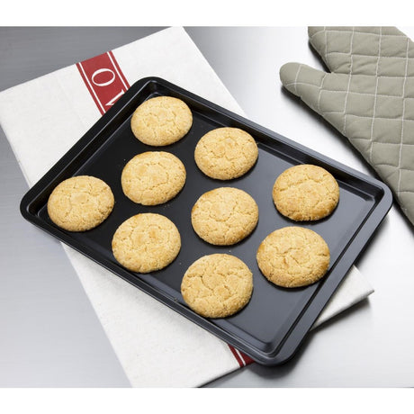 GD014 Vogue Non-Stick Carbon Steel Baking Tray 370 x 257mm JD Catering Equipment Solutions Ltd