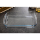 GD031 Pyrex Rectangular Glass Roaster Dish 400mm JD Catering Equipment Solutions Ltd