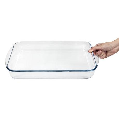 GD031 Pyrex Rectangular Glass Roaster Dish 400mm JD Catering Equipment Solutions Ltd