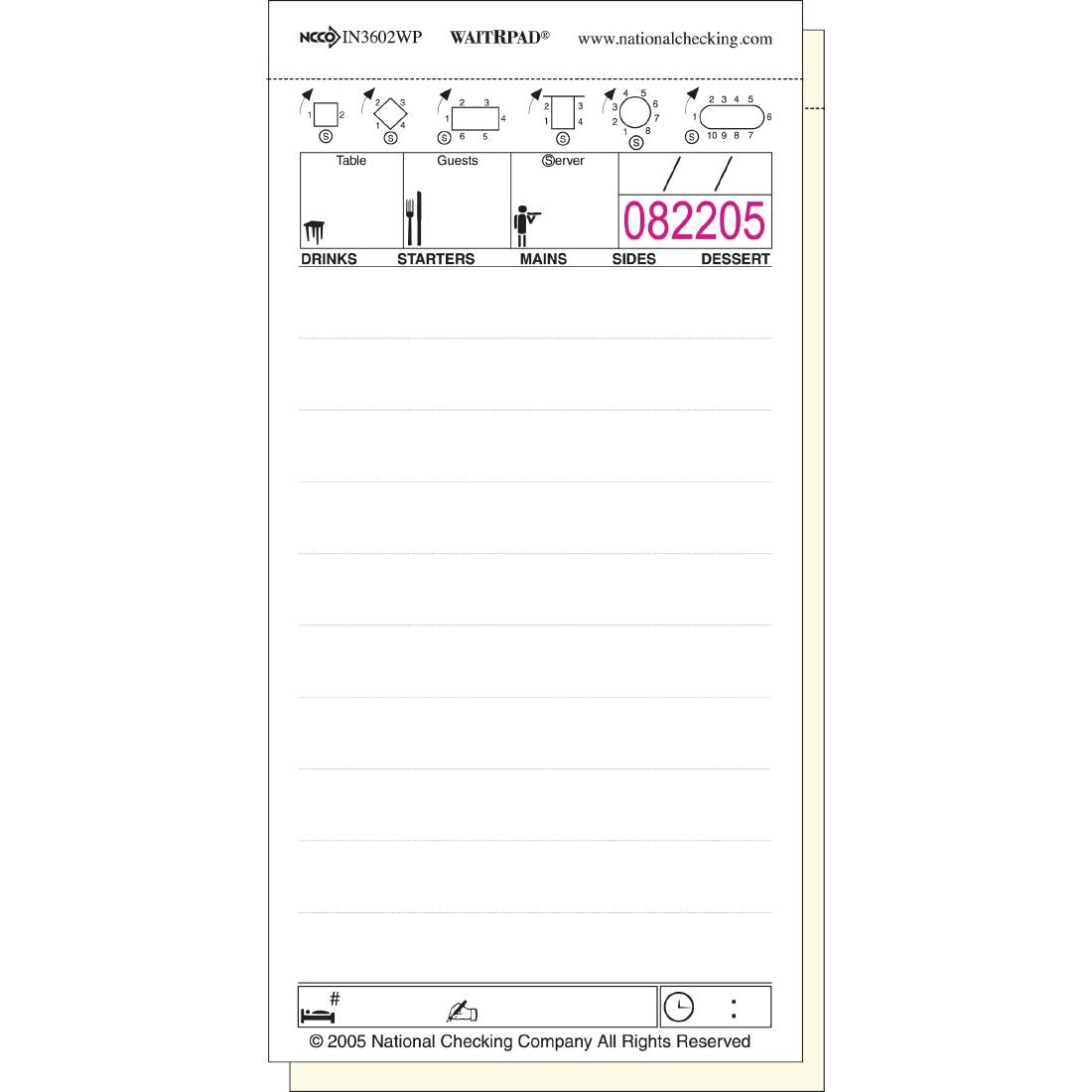 GD113 WaitRpads Waiting Pads Duplicate Carbonless (Pack of 10) JD Catering Equipment Solutions Ltd