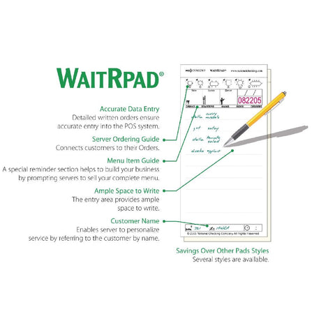 GD113 WaitRpads Waiting Pads Duplicate Carbonless (Pack of 10) JD Catering Equipment Solutions Ltd