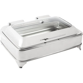 GD128 Olympia Rectangular Electric Chafer Glass Lid. 250(H) x 590(W) x 455(D)mm - JD Catering Equipment Solutions Ltd