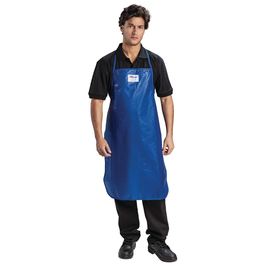 GD331 Burnguard Nylon QuicKlean Bib Apron Blue JD Catering Equipment Solutions Ltd