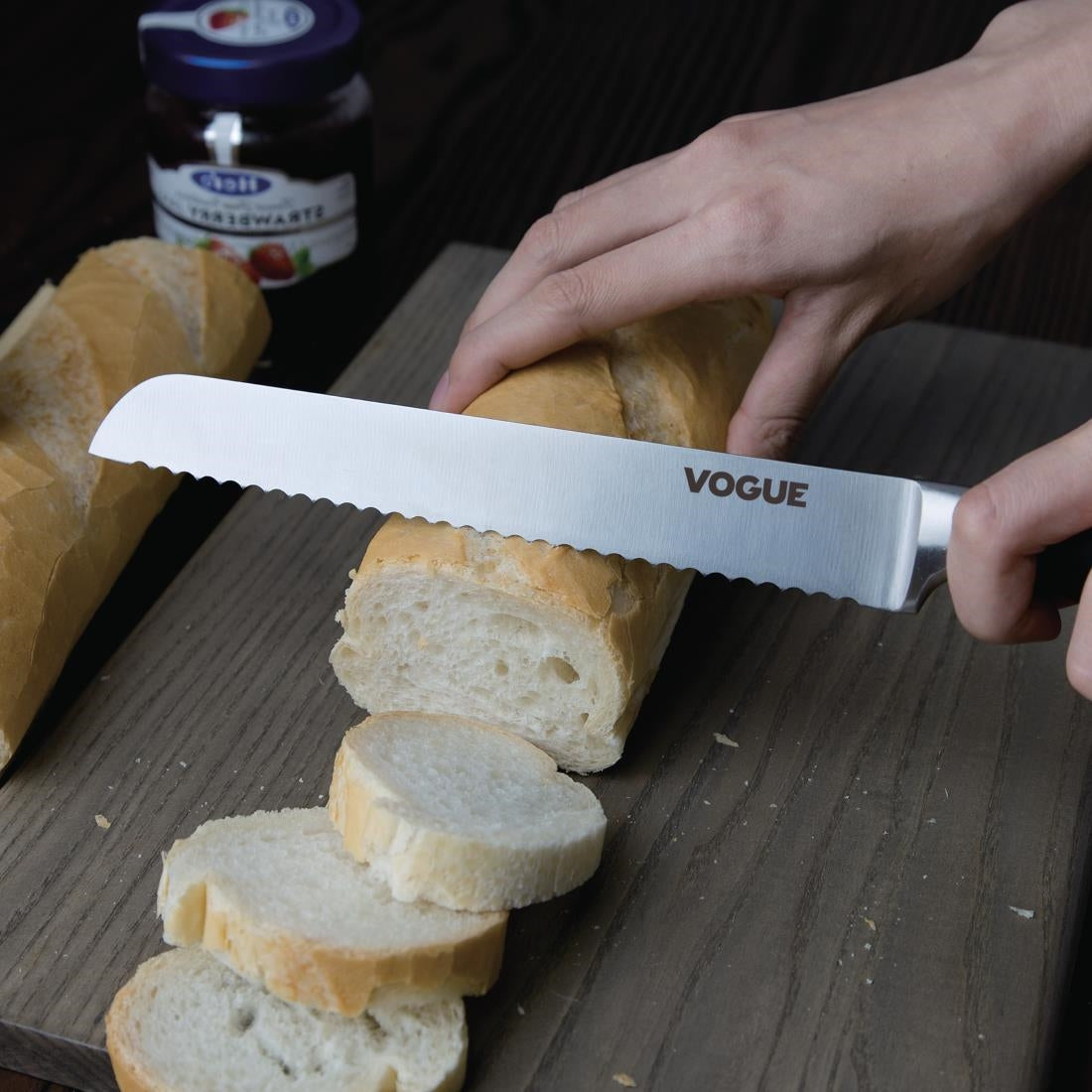 GD753 Vogue Soft Grip Bread Knife 20.5cm JD Catering Equipment Solutions Ltd