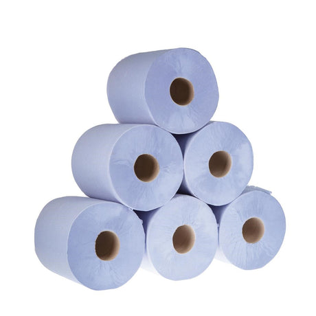 GD833 Jantex Blue Centrefeed Rolls 1ply 300m (Pack of 6) JD Catering Equipment Solutions Ltd