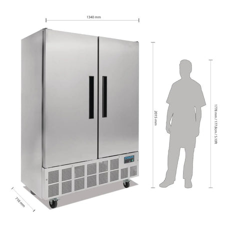 GD879 Polar G-Series Double Door Slimline Fridge 960Ltr JD Catering Equipment Solutions Ltd