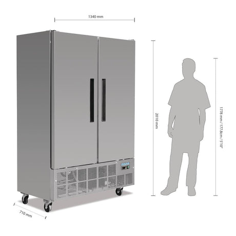 GD880 Polar G-Series Double Door Slimline Freezer 960Ltr JD Catering Equipment Solutions Ltd