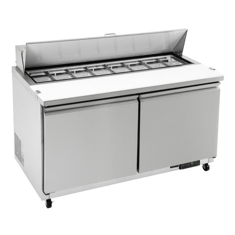 GD883 Polar U-Series Double Door Prep Counter Fridge 527Ltr JD Catering Equipment Solutions Ltd