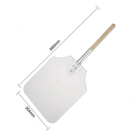 GE208 Vogue Wood Handle Aluminium Pizza Peel 31x36cm JD Catering Equipment Solutions Ltd