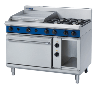 Blue Seal Evolution Series GE508B - 1200mm Gas Range Electric Static Oven with 600mm Griddle