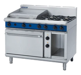 Blue Seal Evolution Series GE508B - 1200mm Gas Range Electric Static Oven with 600mm Griddle - JD Catering Equipments Ltd
