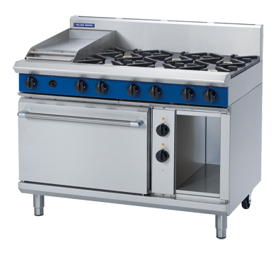 Blue Seal Evolution Series GE508C - 1200mm Gas Range Electric Static Oven with 300mm griddle