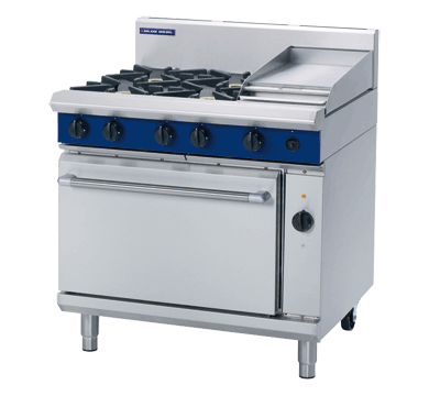 Blue Seal Evolution Series GE56C - 900mm Gas Range Electric Convection Oven with 300mm Griddle