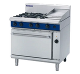 Blue Seal Evolution Series GE56C - 900mm Gas Range Electric Convection Oven with 300mm Griddle - JD Catering Equipments Ltd