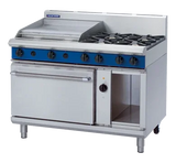 Blue Seal Evolution Series GE58B - 1200mm Gas Range Electric Convection Oven with 600mm Griddle - JD Catering Equipments Ltd