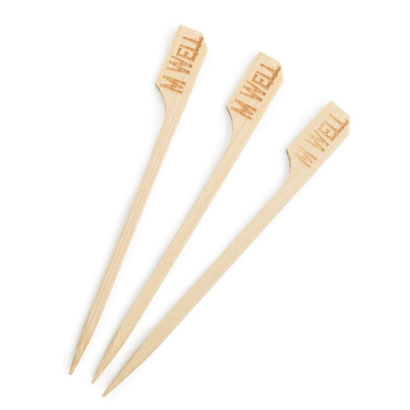 GE898 Biodegradable Bamboo Steak Markers Medium Well (Pack of 100) JD Catering Equipment Solutions Ltd
