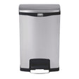 GE938 Rubbermaid Slim Jim Front Step on Pedal Bin Stainless Steel 50Ltr JD Catering Equipment Solutions Ltd