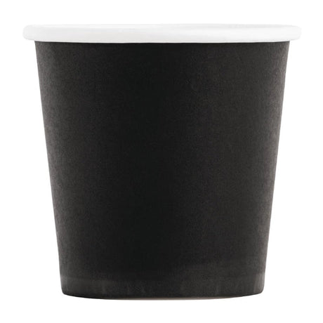 GF019 Fiesta Recyclable Espresso Cups Single Wall Black 112ml / 4oz (Pack of 50) JD Catering Equipment Solutions Ltd