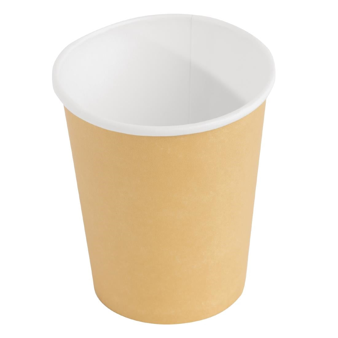GF031 Fiesta Recyclable Coffee Cups Single Wall Kraft 225ml / 8oz (Pack of 50) JD Catering Equipment Solutions Ltd