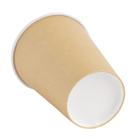 GF032 Fiesta Recyclable Coffee Cups Single Wall Kraft 340ml / 12oz (Pack of 1000) JD Catering Equipment Solutions Ltd