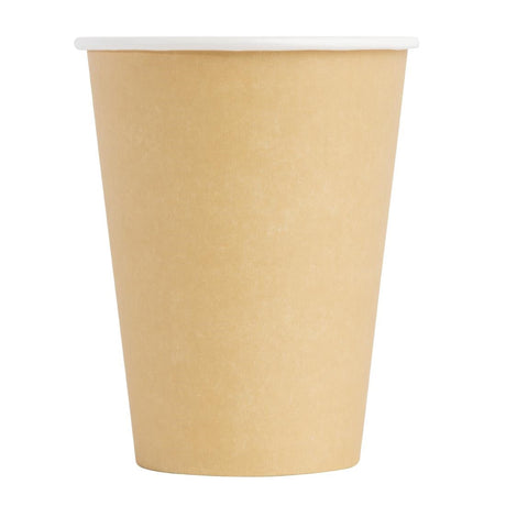 GF033 Fiesta Recyclable Coffee Cups Single Wall Kraft 340ml / 12oz (Pack of 50) JD Catering Equipment Solutions Ltd