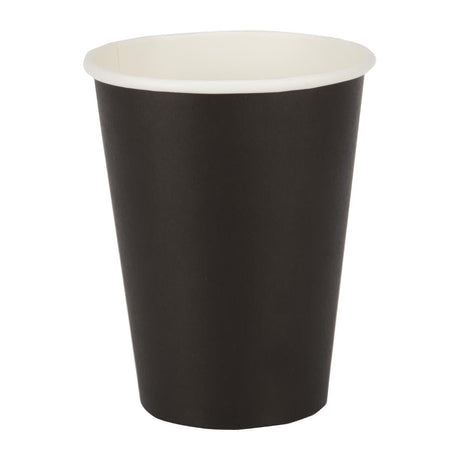 GF043 Fiesta Recyclable Coffee Cups Single Wall Black 340ml / 12oz (Pack of 50) JD Catering Equipment Solutions Ltd