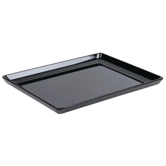 GF077 APS Float Melamine Tray Black GN 1/2 - JD Catering Equipment Solutions Ltd
