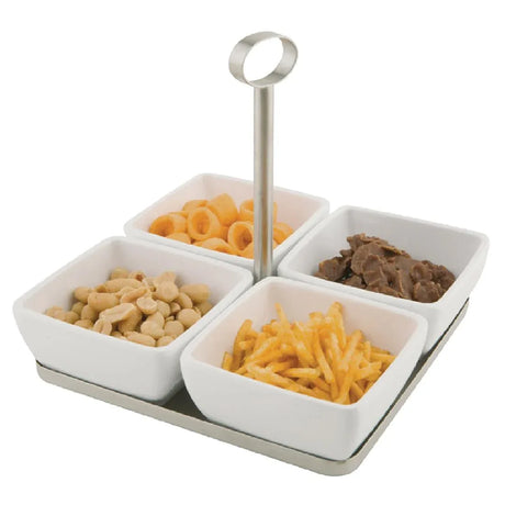 GF132 APS Pure Melamine White Square Mini Bowl - JD Catering Equipment Solutions Ltd