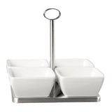 GF132 APS Pure Melamine White Square Mini Bowl - JD Catering Equipment Solutions Ltd