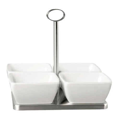 GF132 APS Pure Melamine White Square Mini Bowl - JD Catering Equipment Solutions Ltd