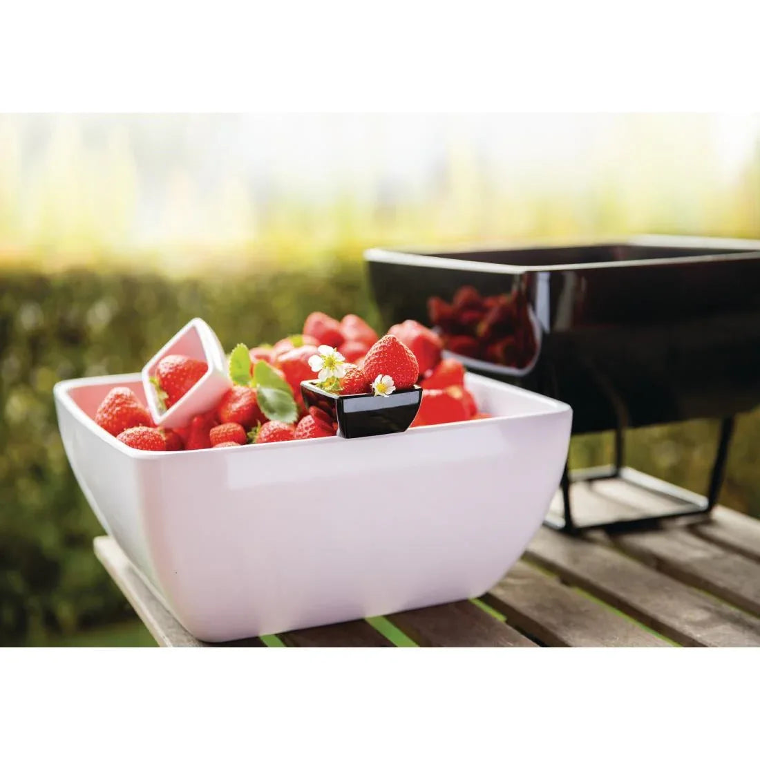 GF132 APS Pure Melamine White Square Mini Bowl - JD Catering Equipment Solutions Ltd