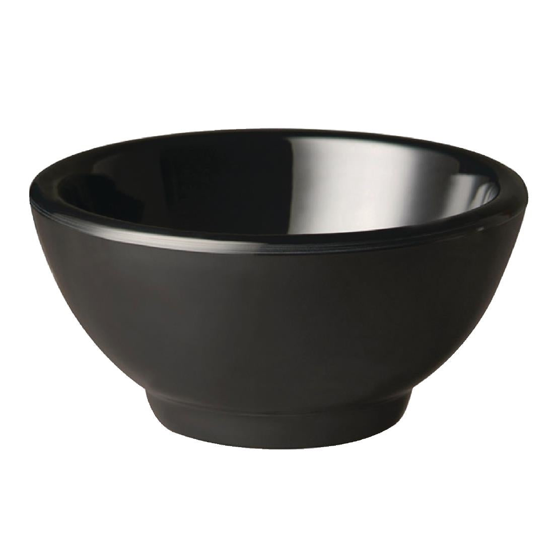 GF143 APS Pure Melamine Black Round Mini Bowl 90mm JD Catering Equipment Solutions Ltd