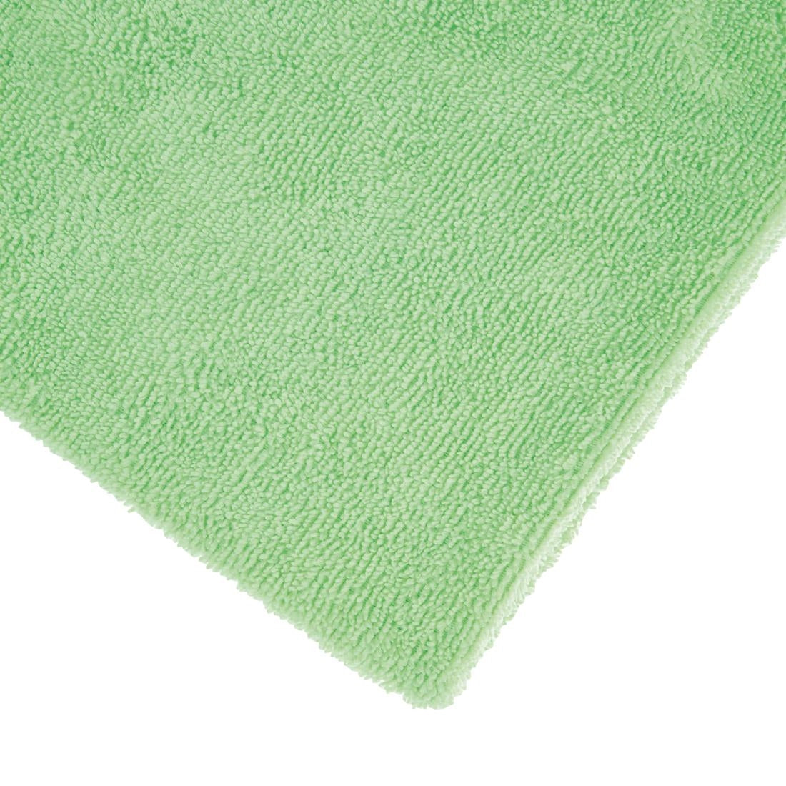 GF609 Jantex Microfibre Cloths Green (Pack of 5) JD Catering Equipment Solutions Ltd