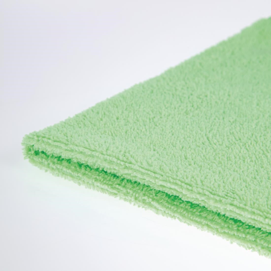 GF609 Jantex Microfibre Cloths Green (Pack of 5) JD Catering Equipment Solutions Ltd