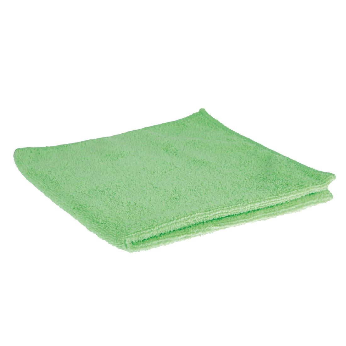 GF609 Jantex Microfibre Cloths Green (Pack of 5) JD Catering Equipment Solutions Ltd