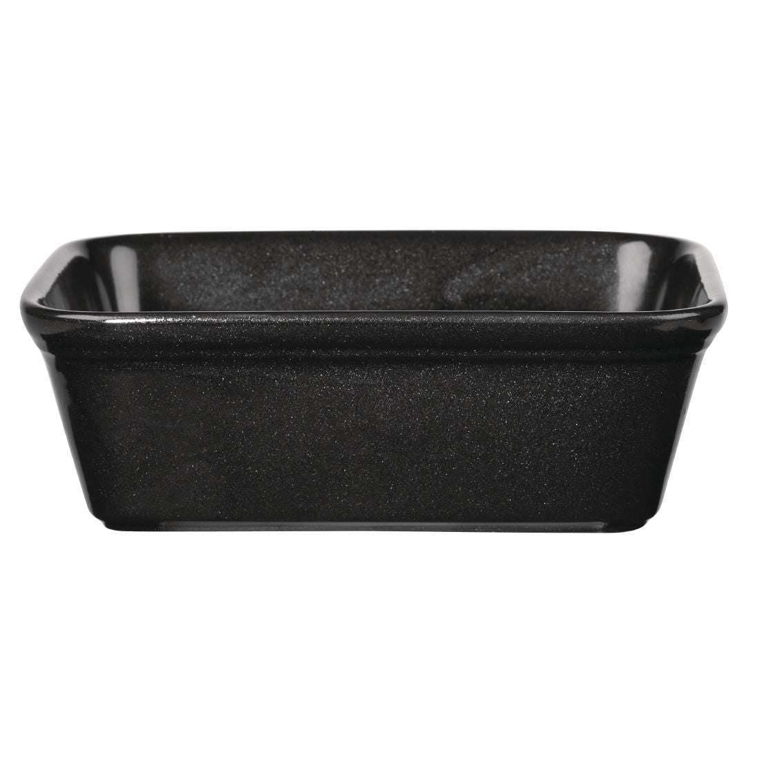 GF640 Churchill Cookware Black Rectangular Dishes 160x 120mm (Pack of 12) JD Catering Equipment Solutions Ltd