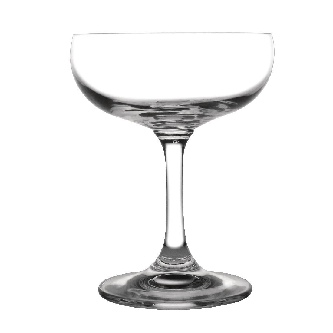 GF732 Olympia Bar Collection Crystal Champagne Saucers 200ml (Pack of 6) JD Catering Equipment Solutions Ltd