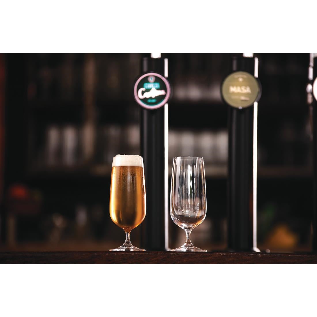 GF742 Olympia Bar Collection Crystal Stemmed Beer Glasses 410ml (Pack of 6) JD Catering Equipment Solutions Ltd